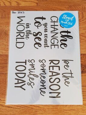 November 2022 Stencil of the Month Stencil Set w/ Add-On | Flower | BRAND NEW